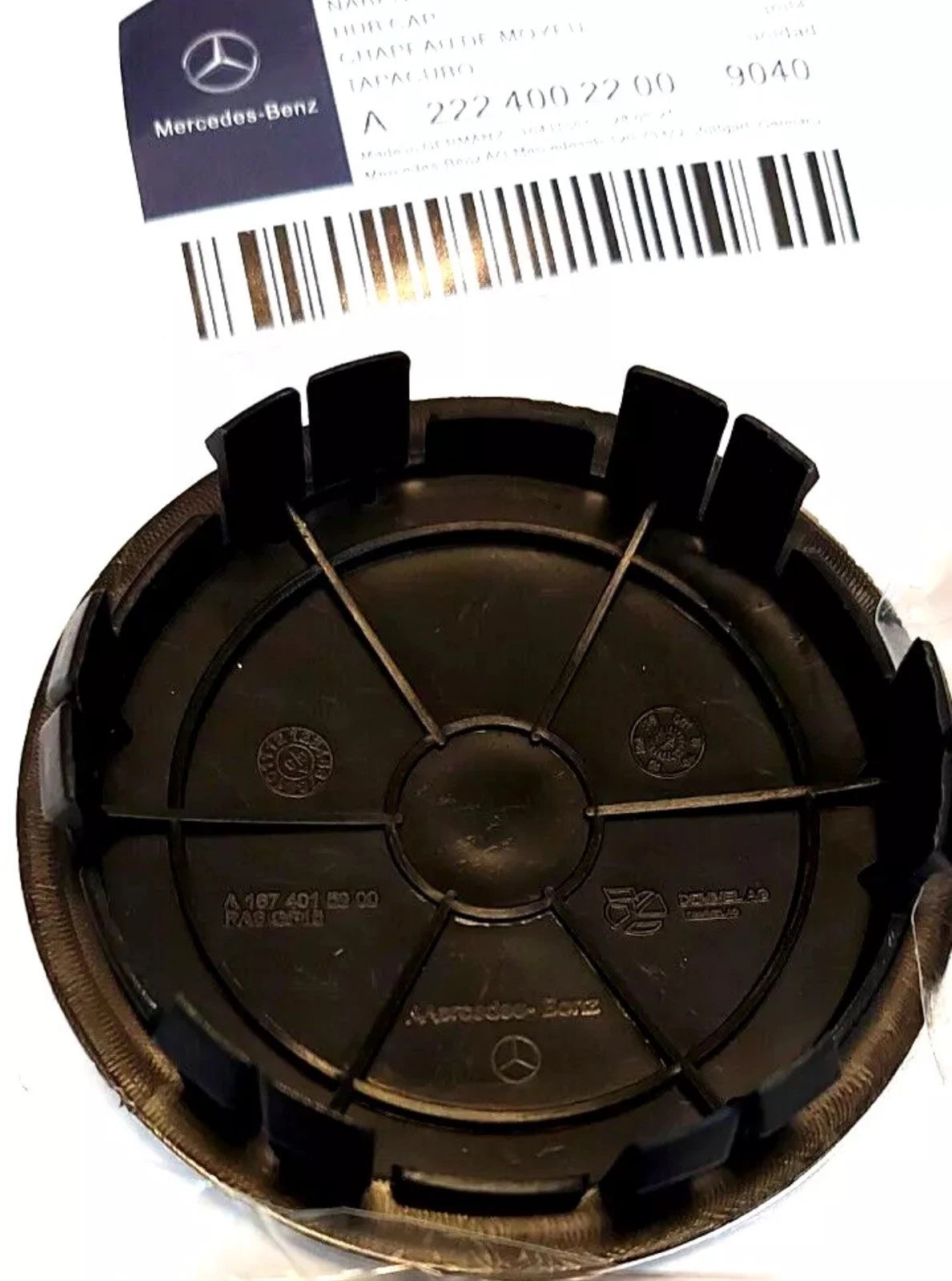 Set of 4 Mercedes Benz Genuine Alloy Wheel Center Caps 75mm